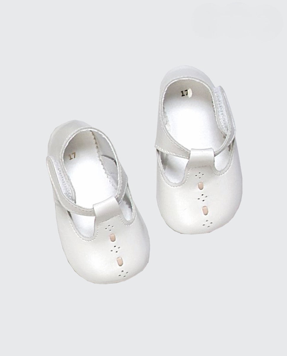 ZAPATO BAUTIZO PIEL NACAR