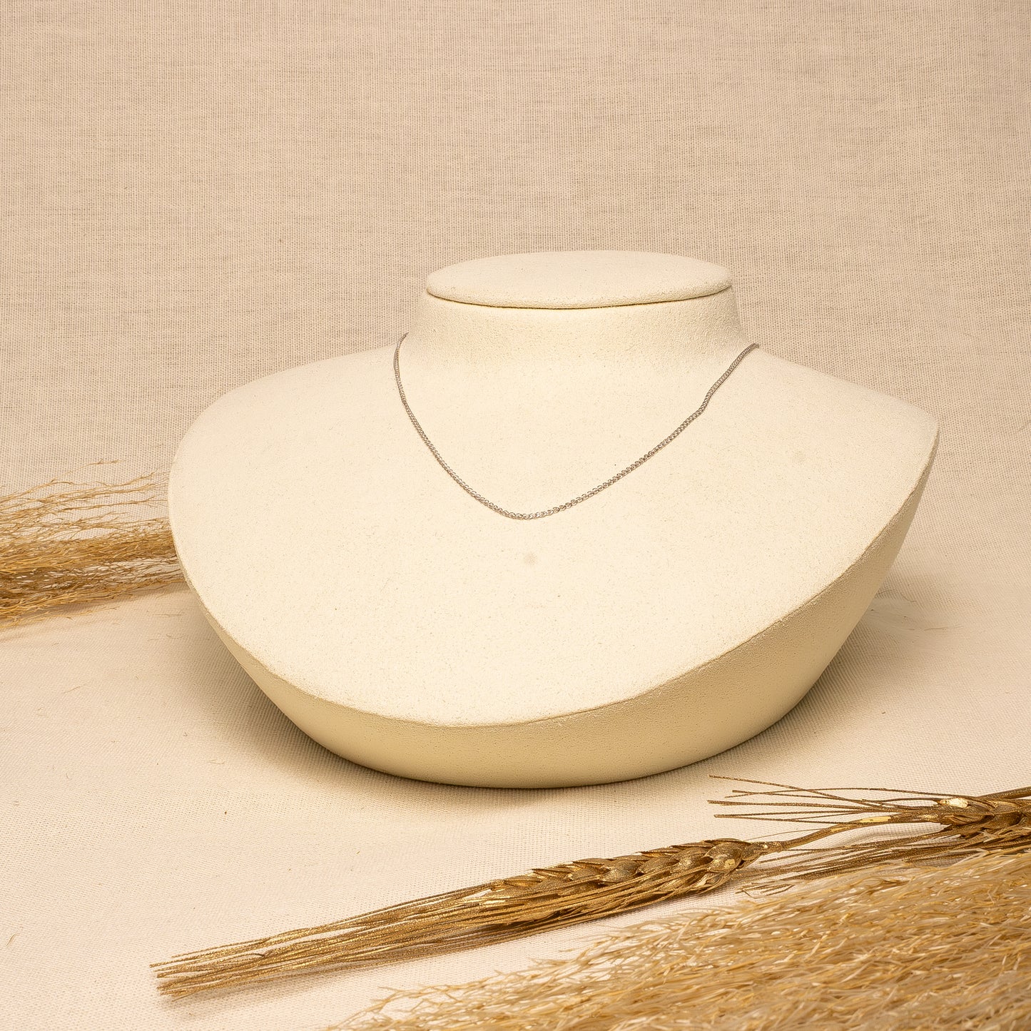 Cadena Oro Blanco 14k -40 cm