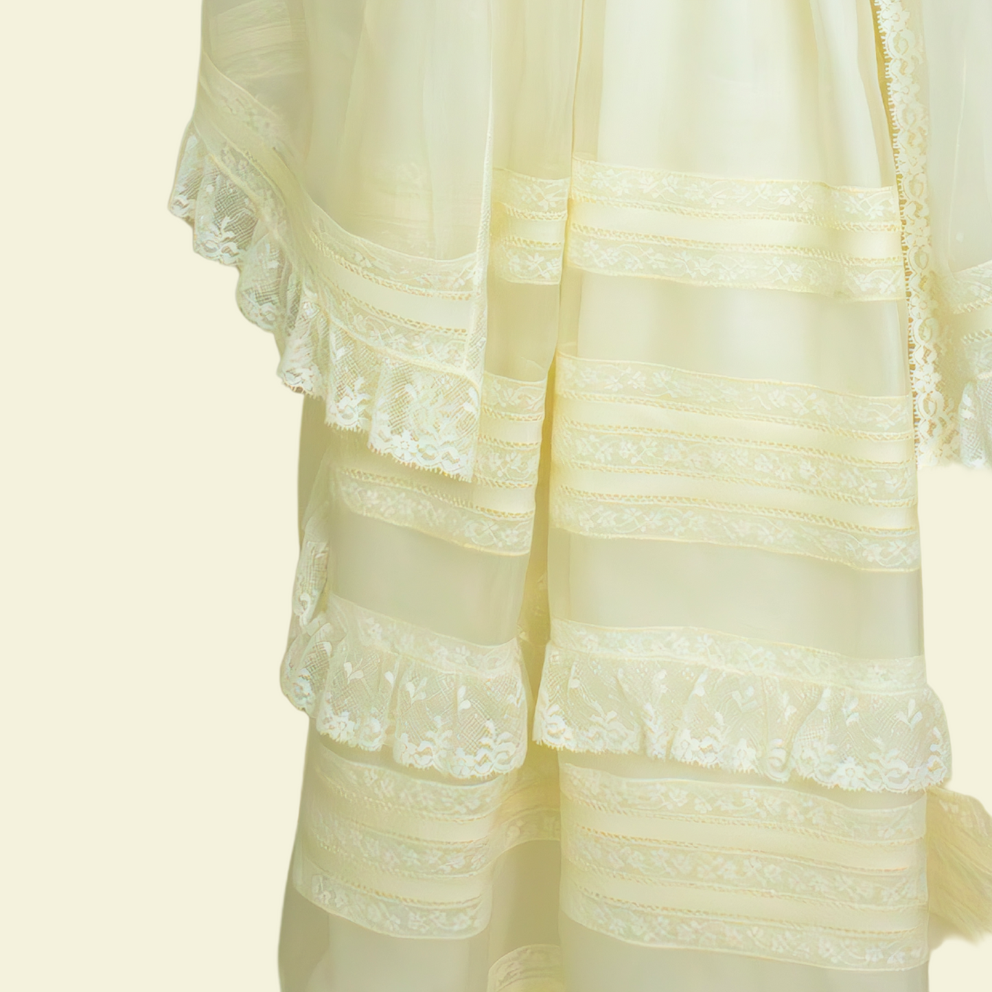 Ropón Bautizo Seda Natural Marfil