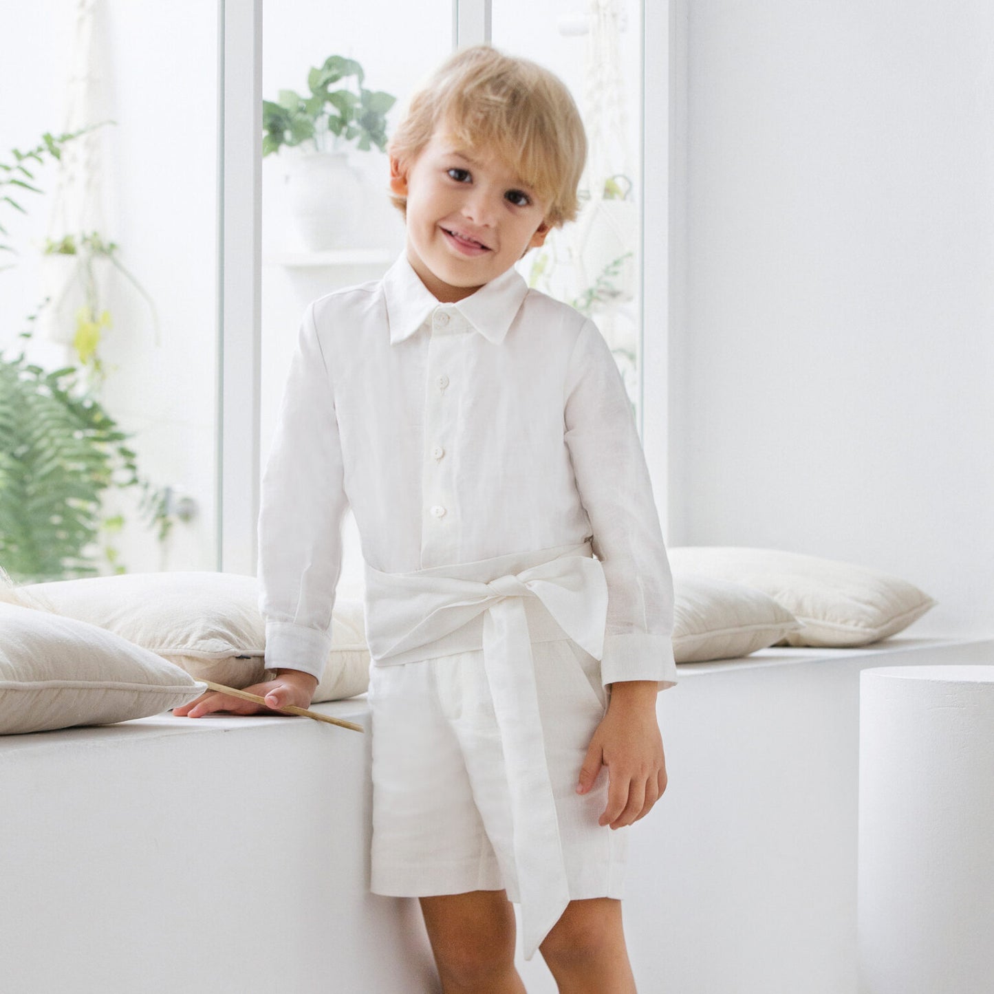 Camisa Niño Cuello Pico