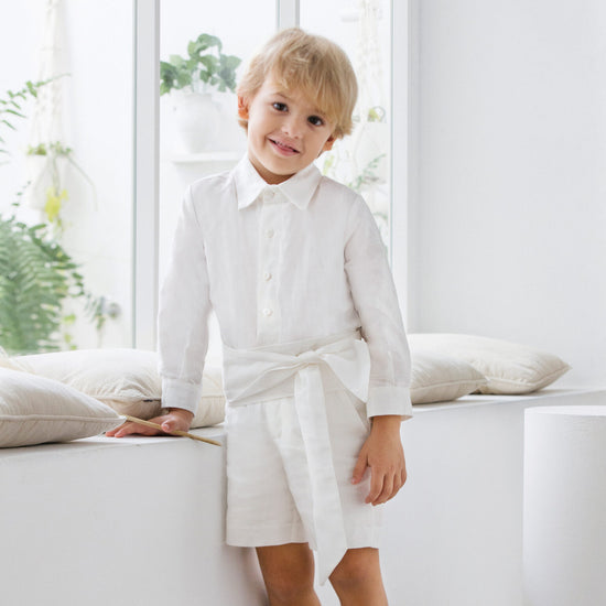 Camisa Niño Cuello Pico