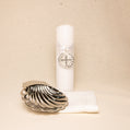 Kit Bautizo Baño Plata Lazo Satin