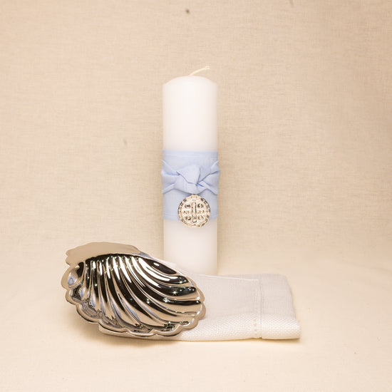 Kit Bautizo Baño Plata Nudo