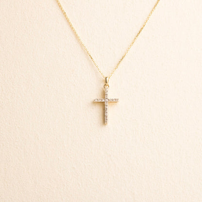 Cruz Tradicional Oro Amarillo 14k Circonia (CUL)