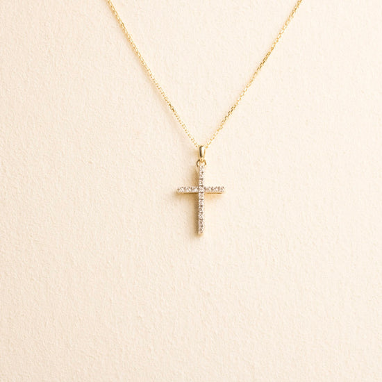 Cruz Tradicional Oro Amarillo 14k Circonia (CUL)