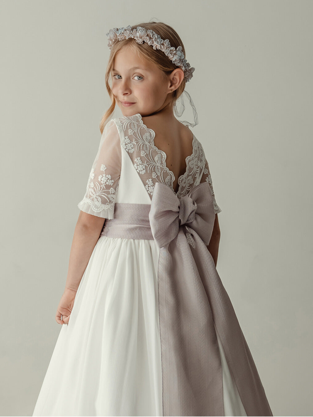 Vestido Comunión Crudo Bambula