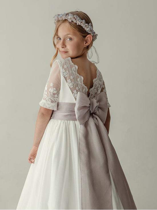 Vestido Comunión Crudo Bambula