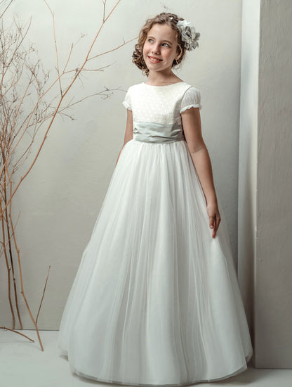 Vestido Comunión Crudo Tul