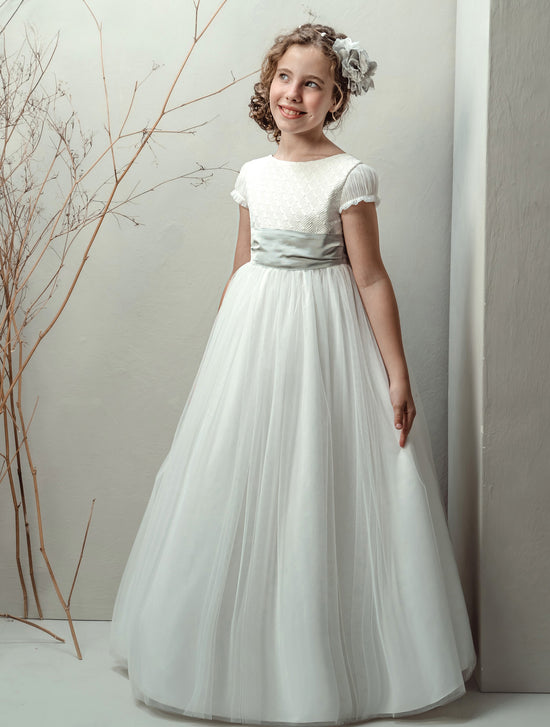 Vestido Comunión Crudo Tul