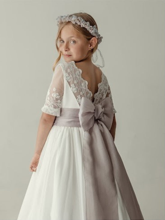 Vestido Comunión Crudo Bambula