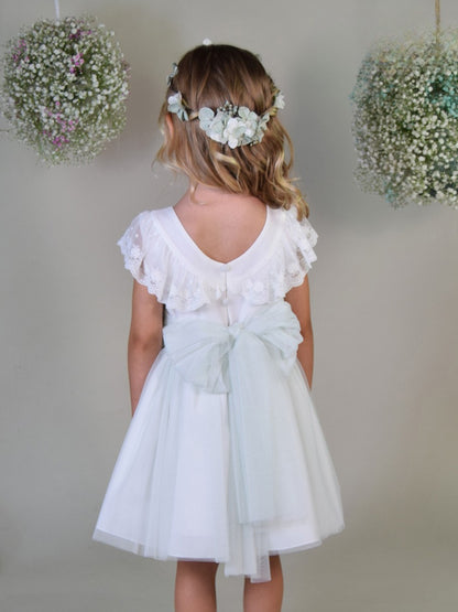 Vestido Infantil Con Tul Rosa