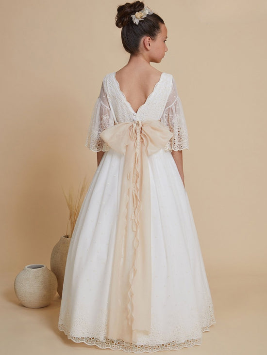 Vestido Comunión Mangas Campana