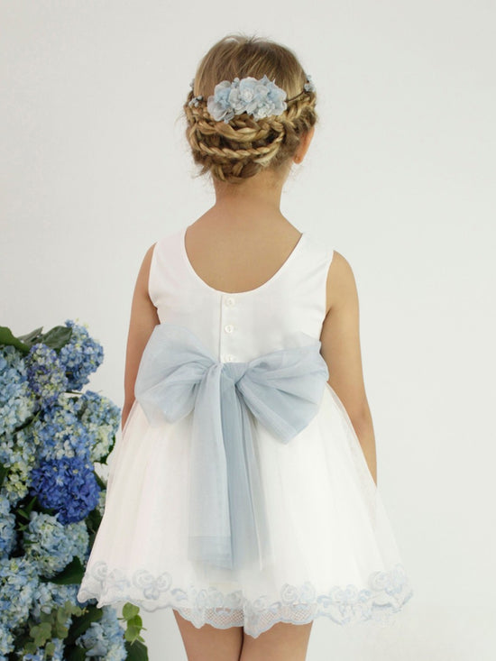 Vestido Arras Desmangado en Tul Bordado