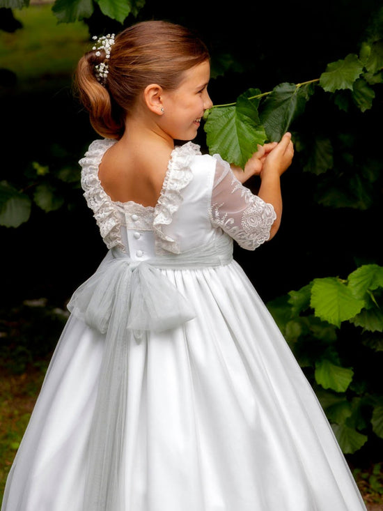 Vestido Comunión Cloe Marfil/Verde Agua