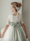 Vestido Comunión Crudo Tul