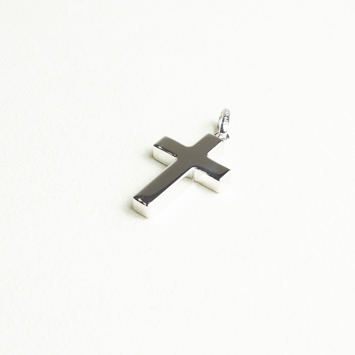 Cruz Oro Blanco 14k Gruesa Gde