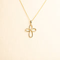 Cruz Infinito Oro 10k con Circonia con cadena (DIV)