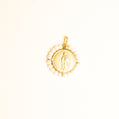 Medalla Virgen Gpe Rd Italiana Oro Mate 14k y Perlas Gde