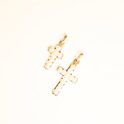 Cruz Perlas Oro 14k