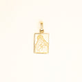 Medalla Rectangular Escapulario Oro 14k