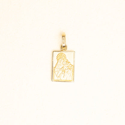 Medalla Rectangular Escapulario Oro 14k