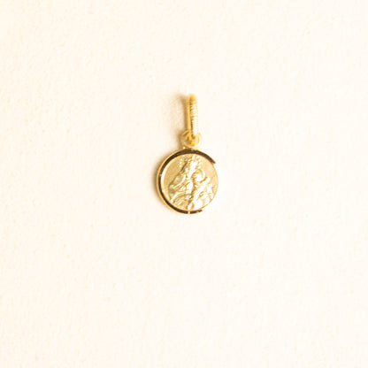 Medalla Escapulario Redondo Oro 14k