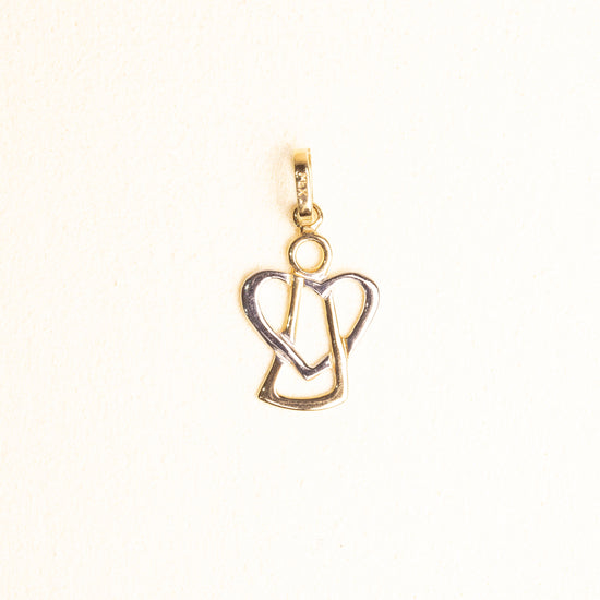Angelito Corazon Oro 14k Bicolor