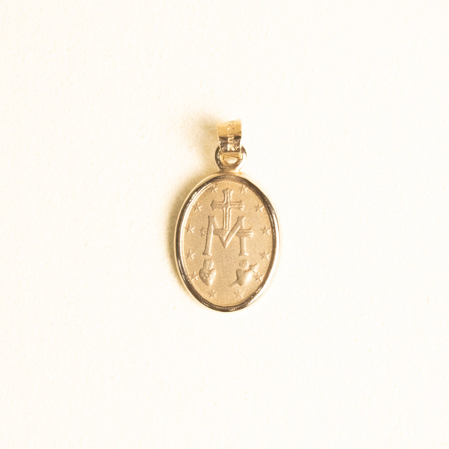 Medalla Bisel Virgen Gpe Rostro Oval Mediana Oro 14k