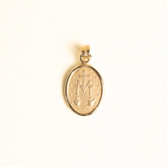Medalla Bisel Virgen Gpe Rostro Oval Mediana Oro 14k