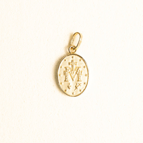 Medalla Virgen Milagrosa Ovalada Oro 14k