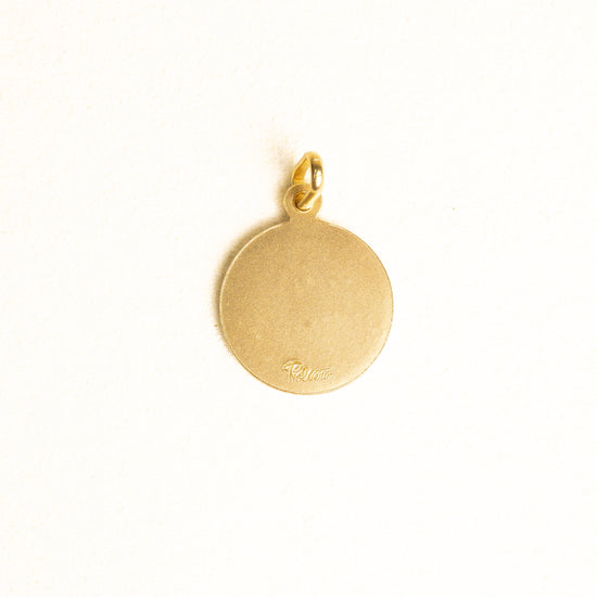 Medalla Bisel Virgen Gpe Redonda Oro 14k