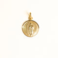 Medalla Bisel Virgen Gpe Redonda Oro 14k
