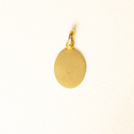 Medalla Bisel Virgen Gpe Oval Chica Oro 14k