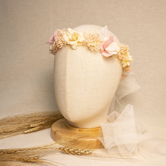 Corona Comunión 2170 Paniculata, Hortensia y Espiga