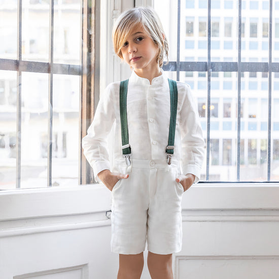 Camisa Niño Cuello Mao Abierta