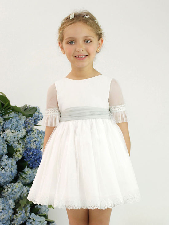 Vestido Infantil en Tul y Puntillas MF