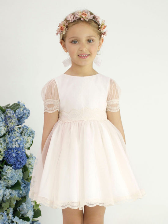 Vestido Infantil En Tul Plumeti
