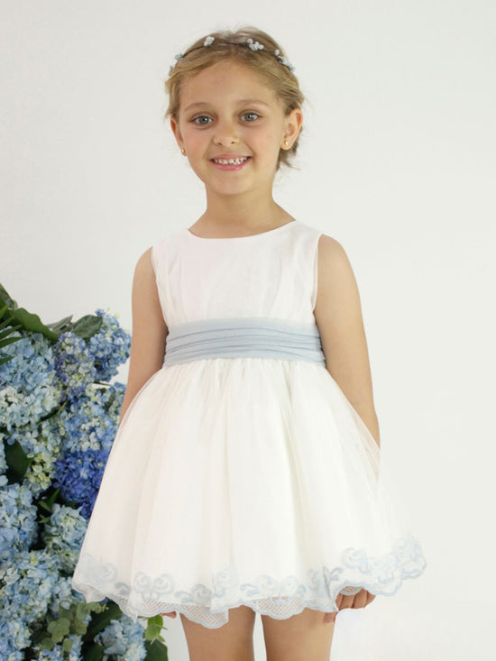 Vestido Arras Desmangado en Tul Bordado