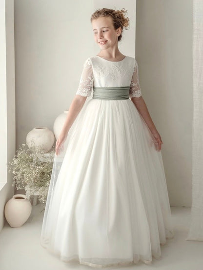Vestido Comunión Crudo Tul