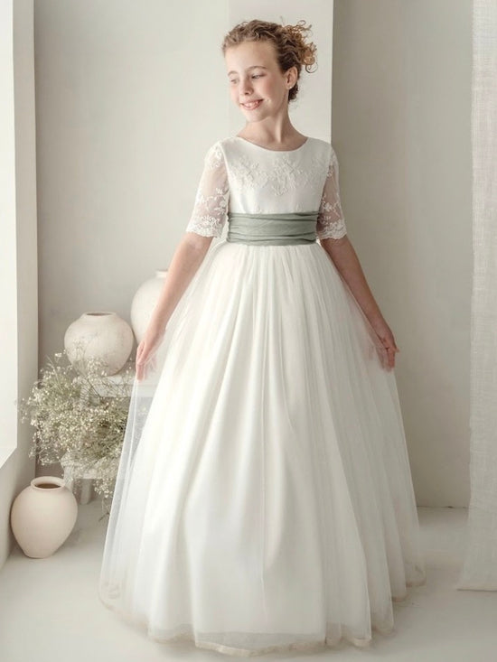 Vestido Comunión Crudo Tul