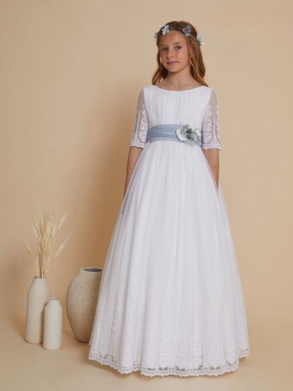 Vestido Comunión Manga Bordada