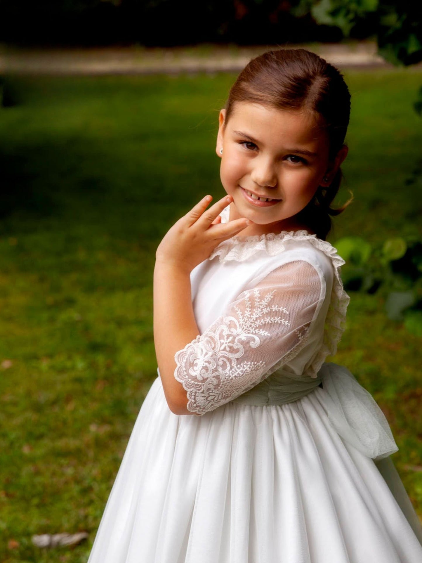 Vestido Comunión Cloe Marfil/Verde Agua